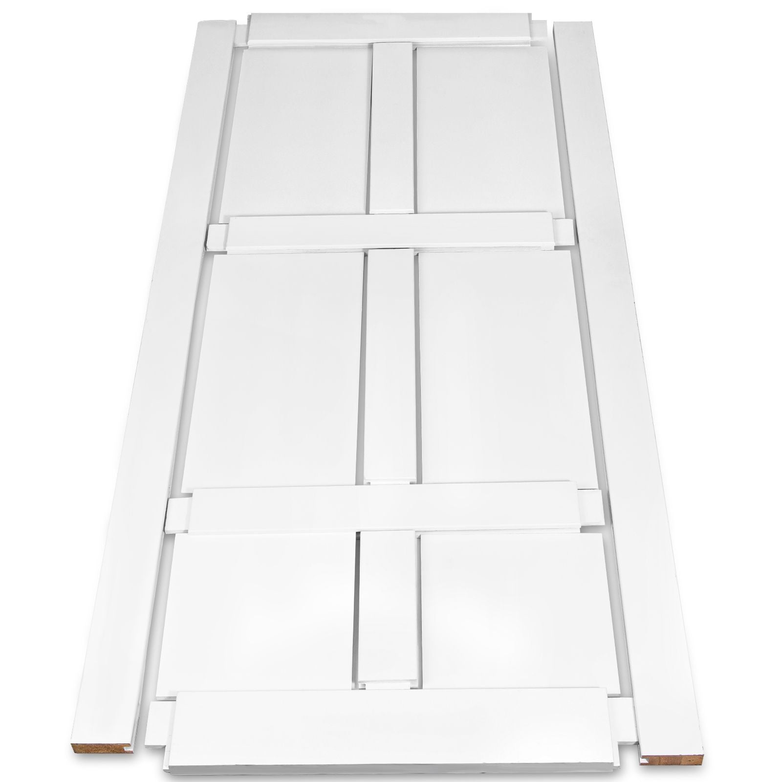 CRAZY ELF 28" x 84" Six Paneled Real Primed Door Slab + 6.6FT Barn Door Sliding Hardware + Adjustable Floor Guider + Pull Handle, DIY Unfinished Paneled Door, Modern Interior Barn Door, Water-proof - JM Variety Store